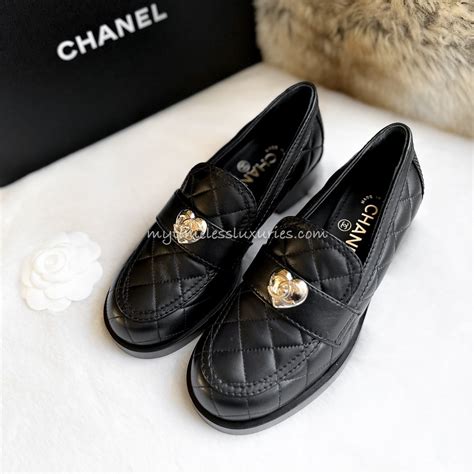 chanel heart loafers|chanel platform loafers.